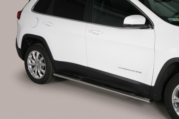 Jeep Cherokee  '14 Oval Side bars with 2 steps