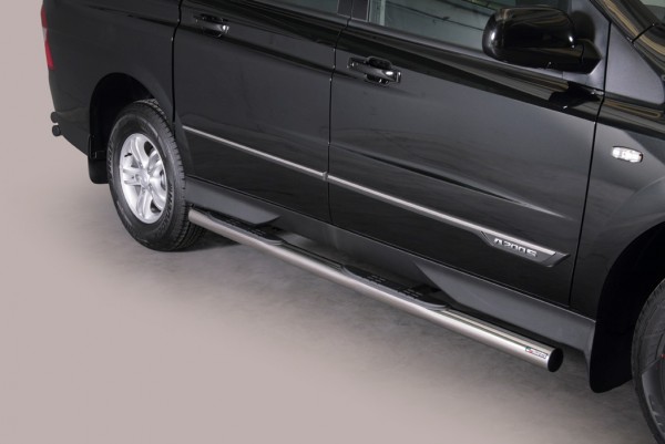 SsangYong Actyon Sports '07-'12 Side bars with 2 steps 76mm